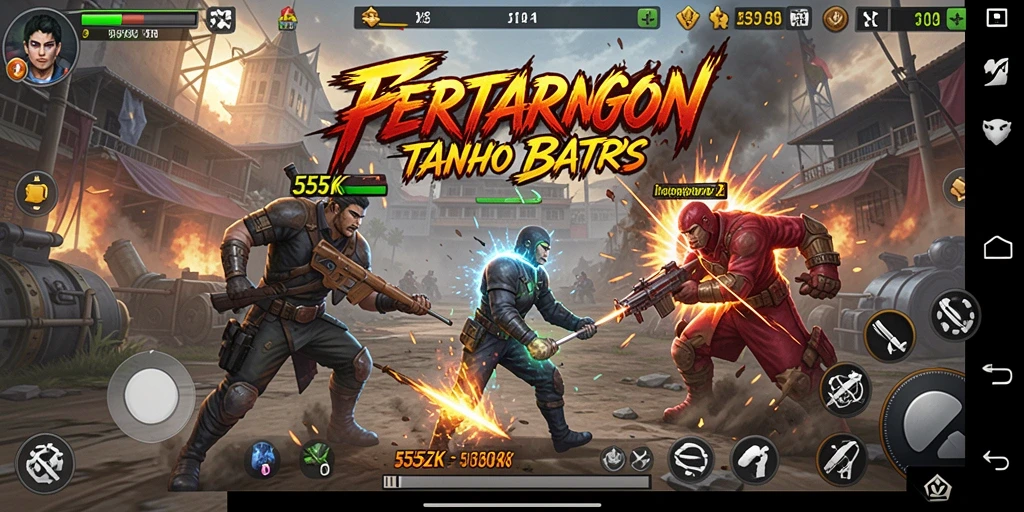 Gameplay yang mendebarkan dan penuh aksi dari 555ZK.