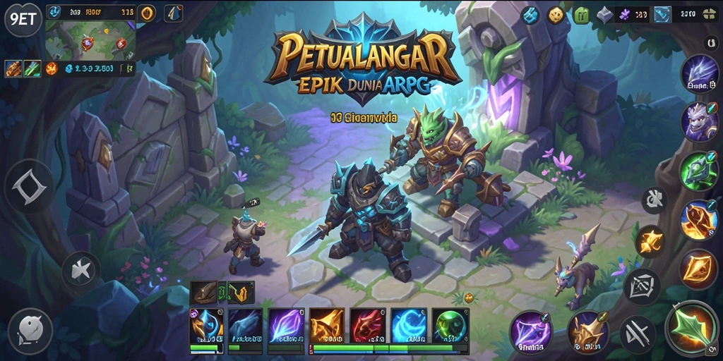 Screenshot gameplay ARPG menunjukkan pertarungan seru yang mendebarkan.