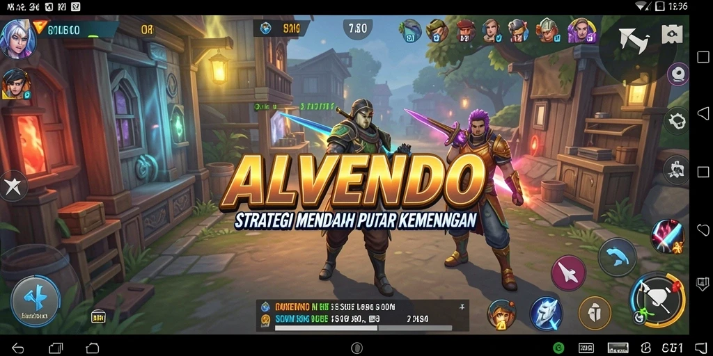 Screenshot gameplay menampilkan pertempuran strategis di ALVENDO.