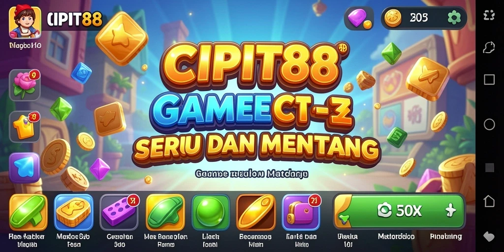 Tampilan gameplay menarik game Match-3 yang menantang.