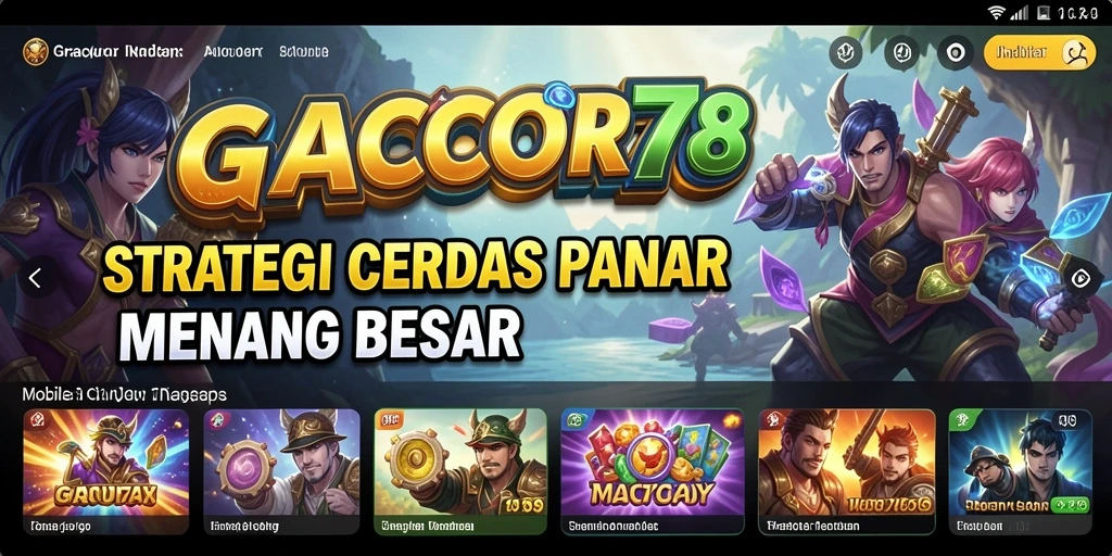 Tampilan gameplay GACOR78 dengan aksi strategi yang mendebarkan.