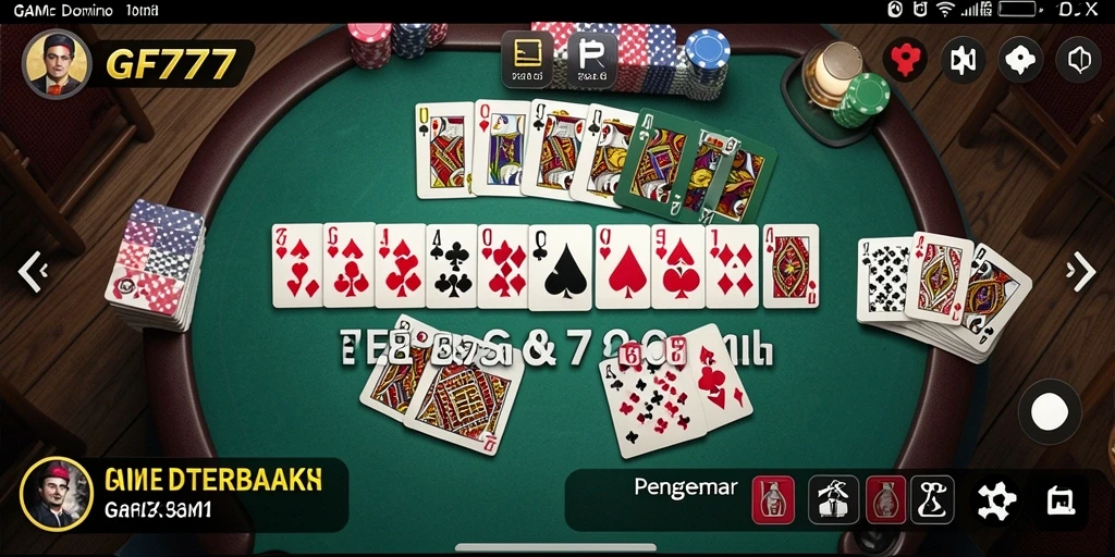 Screenshot gameplay menampilkan serunya bermain Domino di GF777.