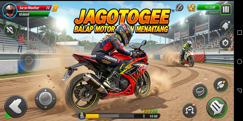 Screenshot dari gameplay menarik JAGOTOGEL saat balapan.