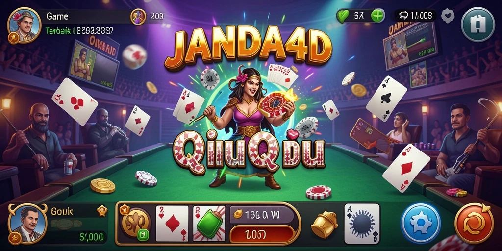 Tampilan gameplay menarik dari JANDA4D dengan suasana QiuQiu yang seru.