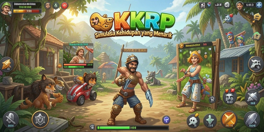 Tampilan menarik dari gameplay KKRP yang penuh warna.