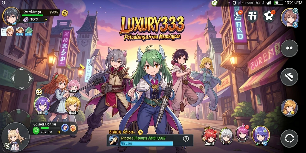 Tampilan gameplay LUXURY333 yang penuh aksi dan karakter menarik.