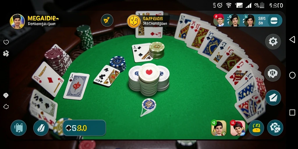 Tampilan gameplay Gaple yang menarik dalam MEGAIDR.