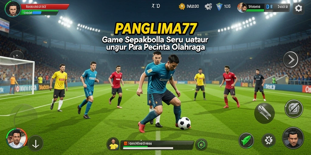 Gameplay seru PANGLIMA77 dengan aksi sepakbola yang mendebarkan.