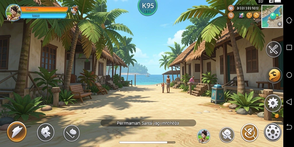 Tangkapan layar gameplay PK95 yang menyenangkan dan santai.
