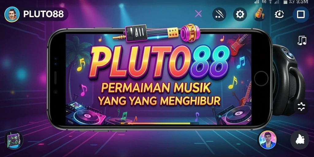 Tampilan gameplay menarik dari PLUTO88 saat memainkan musik.