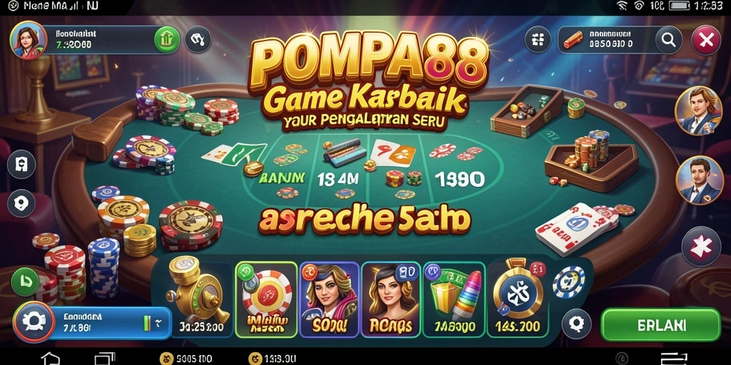 Screenshot menampilkan gameplay seru POMPA88 di Kasino.