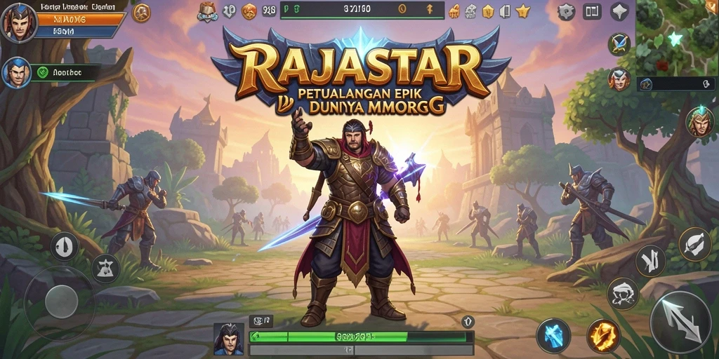 Tampilan seru dari gameplay MMORPG RAJASTAR yang dinamis.