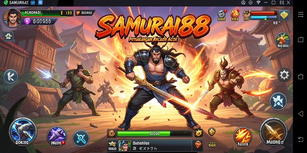 Screenshot gameplay SAMURAI88 menampilkan aksi seru dan grafis menawan.