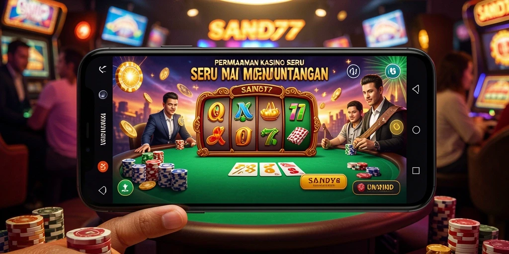 Tampilan gameplay Kasino di SAND77 yang menarik dan interaktif.