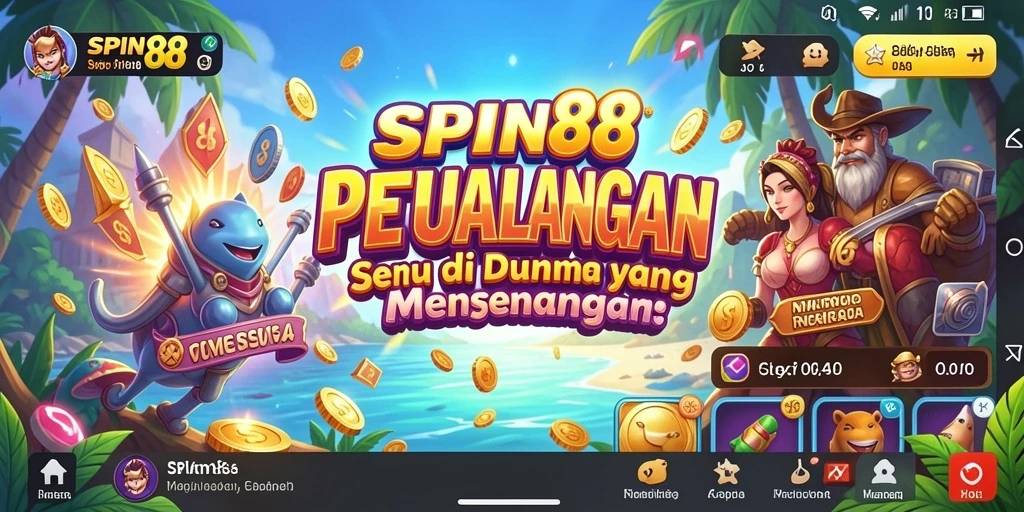 Tangkapan layar utama SPIN88 menampilkan aksi petualangan seru dan grafis yang menawan.