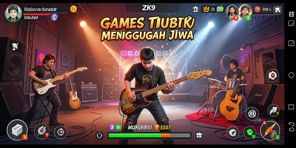 Tampilan gameplay ZK9 yang penuh warna dan interaktif.